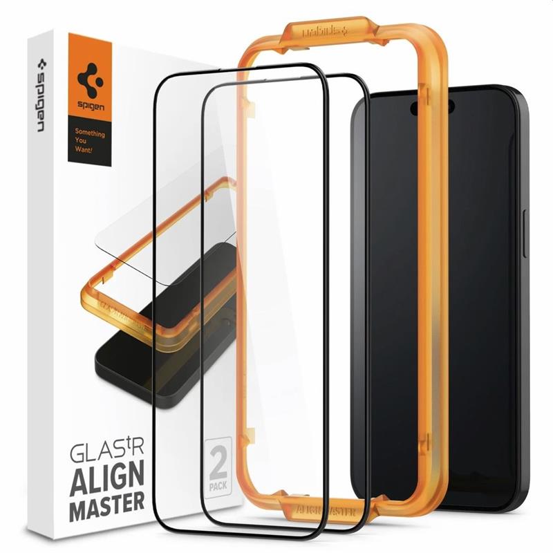 Spigen iP15 Pro Max Glas tR Align Blk 2P