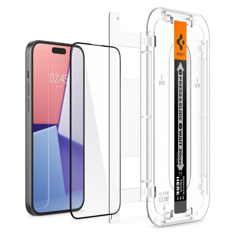 Spigen iP15 Pro Max Glas tR FC Blk 2P 