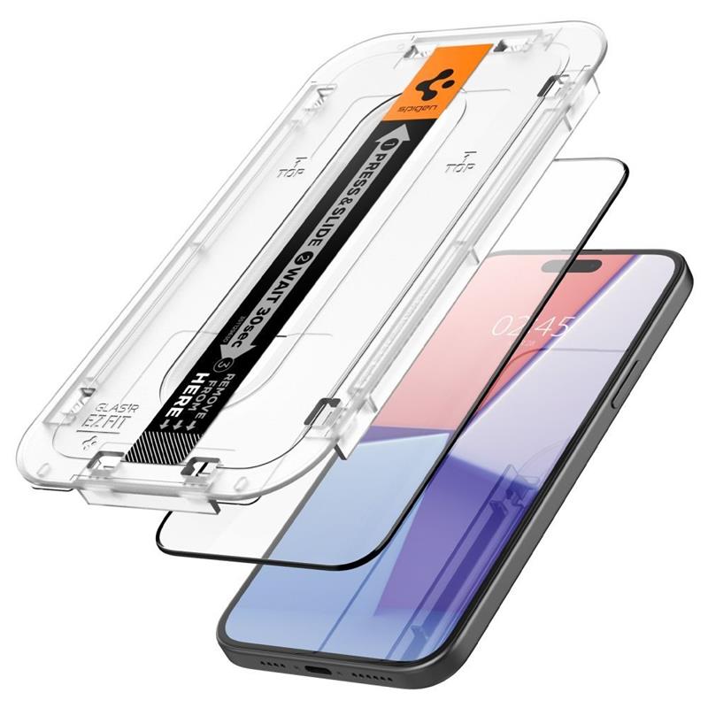 Spigen iP15 Pro Max Glas tR FC Blk 2P 