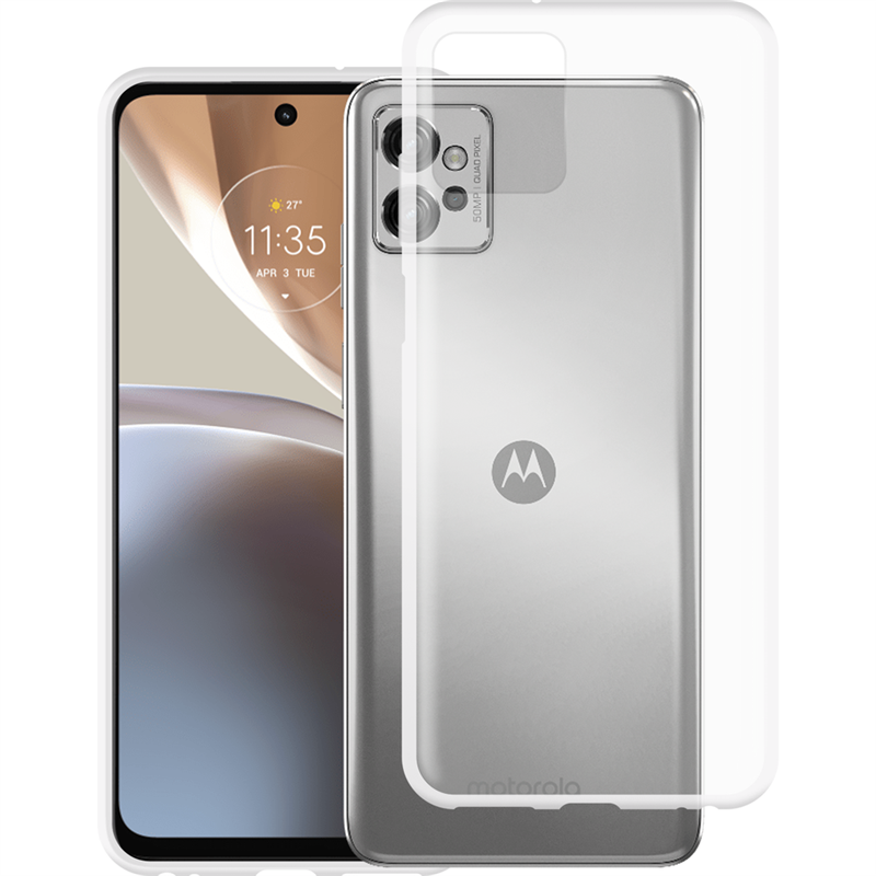 Motorola Moto G32 - Soft TPU Case with Necklace Strap - Clear