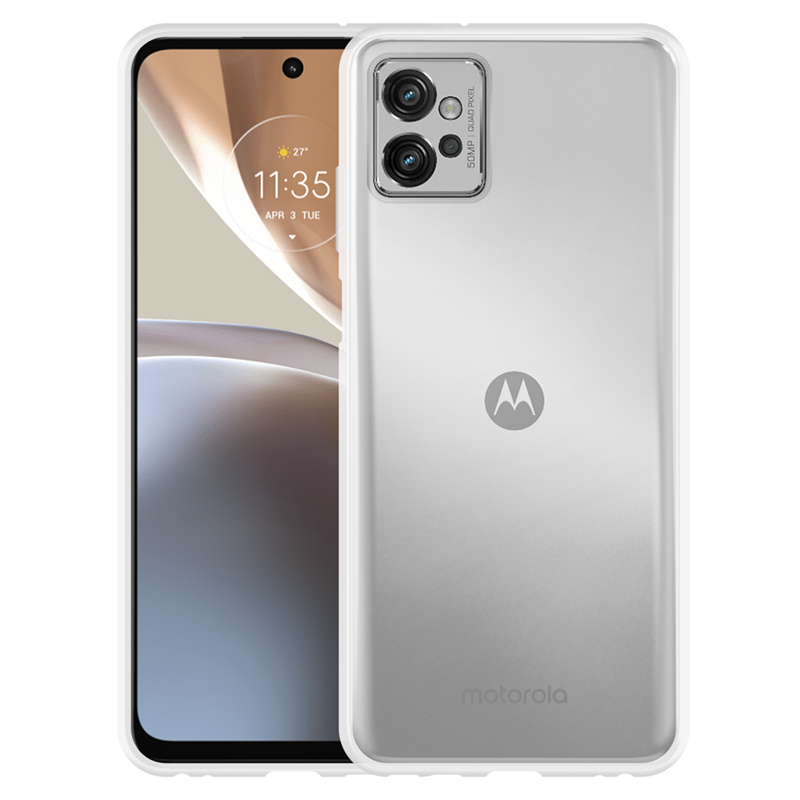 Motorola Moto G32 - Soft TPU Case with Necklace Strap - Clear