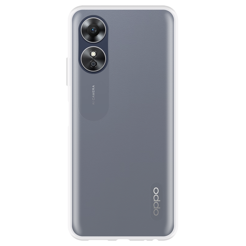 Oppo A17 - Soft TPU Case with Necklace Strap - Clear