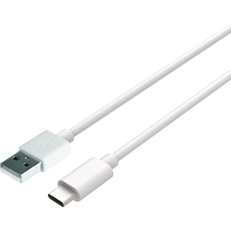 Essential USB-A to USB-C PD Cable - 20cm - White