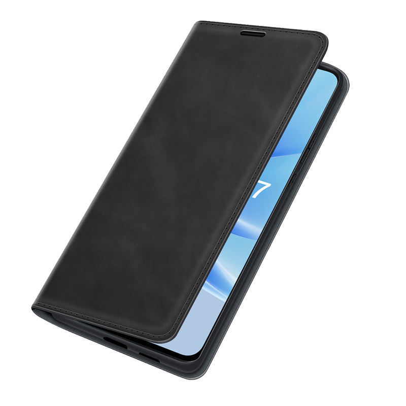 Oppo A17 - Magnetic Wallet Case - Black