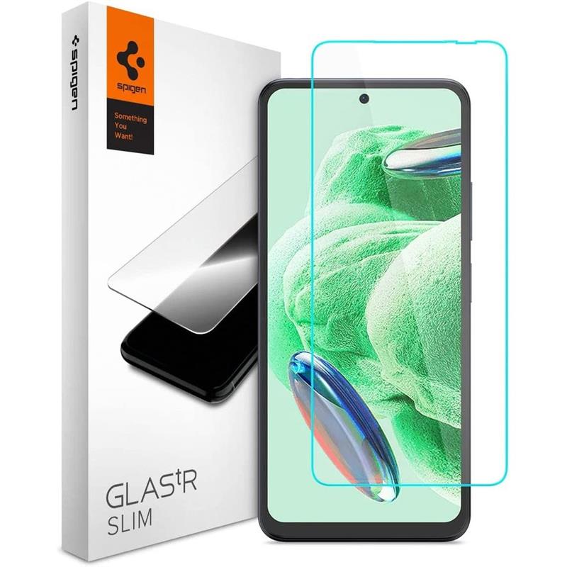 Spigen Screenprotector Xiaomi Redmi Note 12 5G Poco X5 5G - Tempered Glas tR Slim - Clear